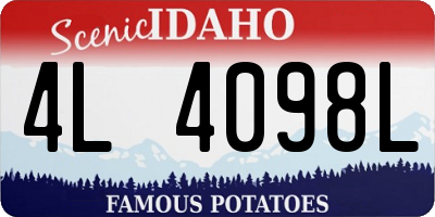 ID license plate 4L4098L