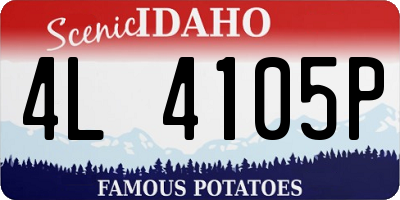ID license plate 4L4105P
