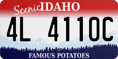 ID license plate 4L4110C