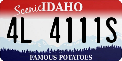 ID license plate 4L4111S
