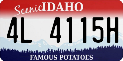 ID license plate 4L4115H