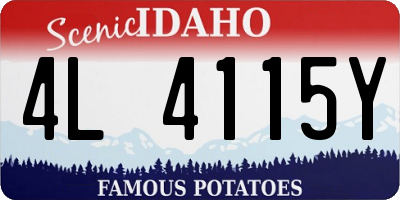 ID license plate 4L4115Y