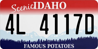 ID license plate 4L4117D