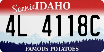 ID license plate 4L4118C