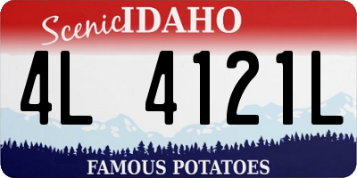 ID license plate 4L4121L