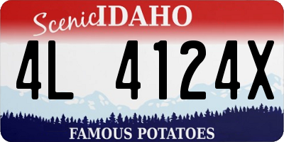ID license plate 4L4124X