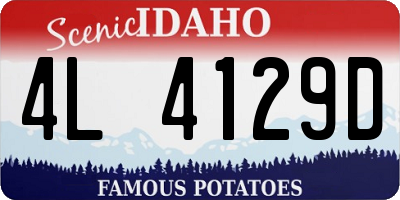 ID license plate 4L4129D