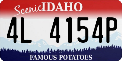 ID license plate 4L4154P