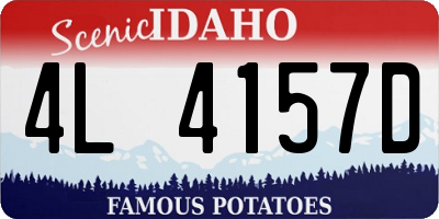 ID license plate 4L4157D