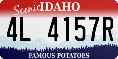ID license plate 4L4157R