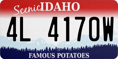 ID license plate 4L4170W