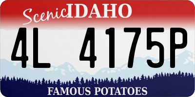 ID license plate 4L4175P