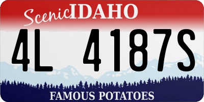 ID license plate 4L4187S