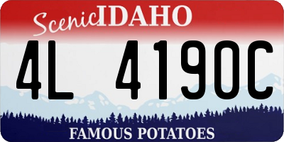 ID license plate 4L4190C