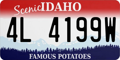 ID license plate 4L4199W
