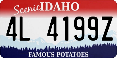 ID license plate 4L4199Z