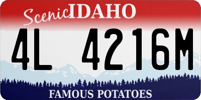ID license plate 4L4216M