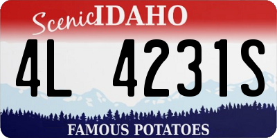 ID license plate 4L4231S