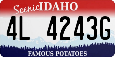 ID license plate 4L4243G