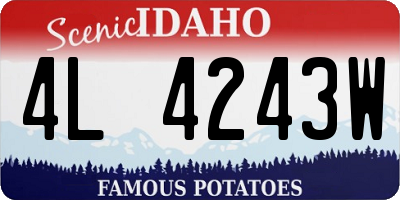ID license plate 4L4243W