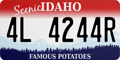 ID license plate 4L4244R