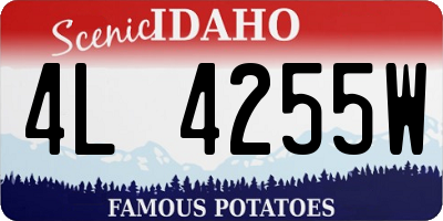 ID license plate 4L4255W