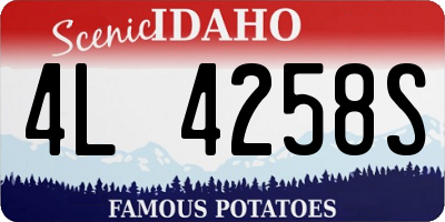 ID license plate 4L4258S