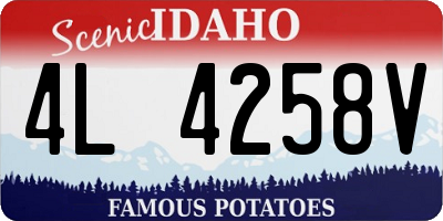 ID license plate 4L4258V