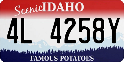 ID license plate 4L4258Y