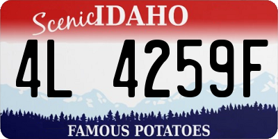 ID license plate 4L4259F
