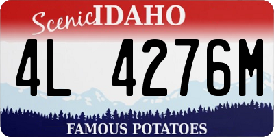 ID license plate 4L4276M