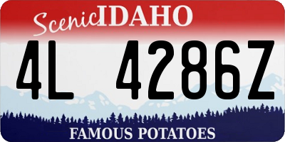 ID license plate 4L4286Z