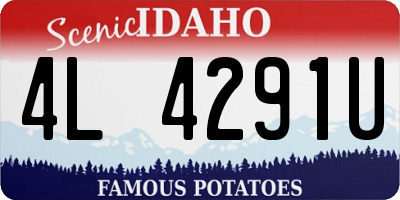 ID license plate 4L4291U
