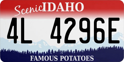ID license plate 4L4296E