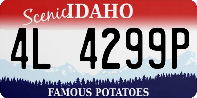 ID license plate 4L4299P