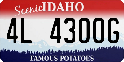 ID license plate 4L4300G