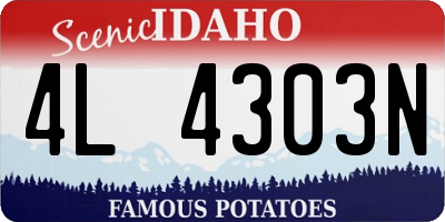 ID license plate 4L4303N