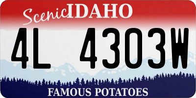 ID license plate 4L4303W