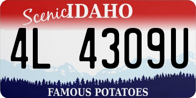 ID license plate 4L4309U
