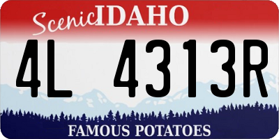 ID license plate 4L4313R