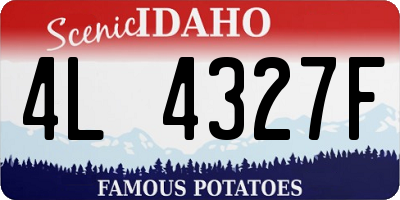ID license plate 4L4327F