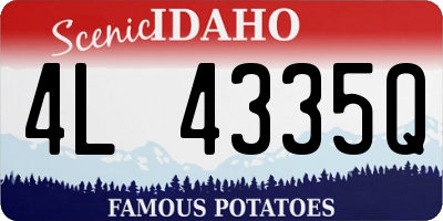 ID license plate 4L4335Q