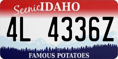 ID license plate 4L4336Z