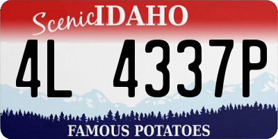 ID license plate 4L4337P