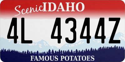 ID license plate 4L4344Z