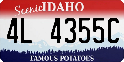 ID license plate 4L4355C