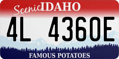 ID license plate 4L4360E