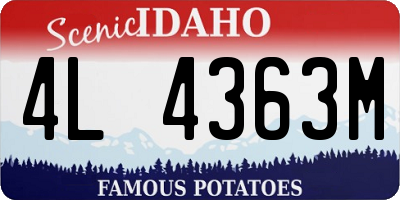 ID license plate 4L4363M