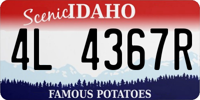 ID license plate 4L4367R
