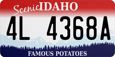 ID license plate 4L4368A